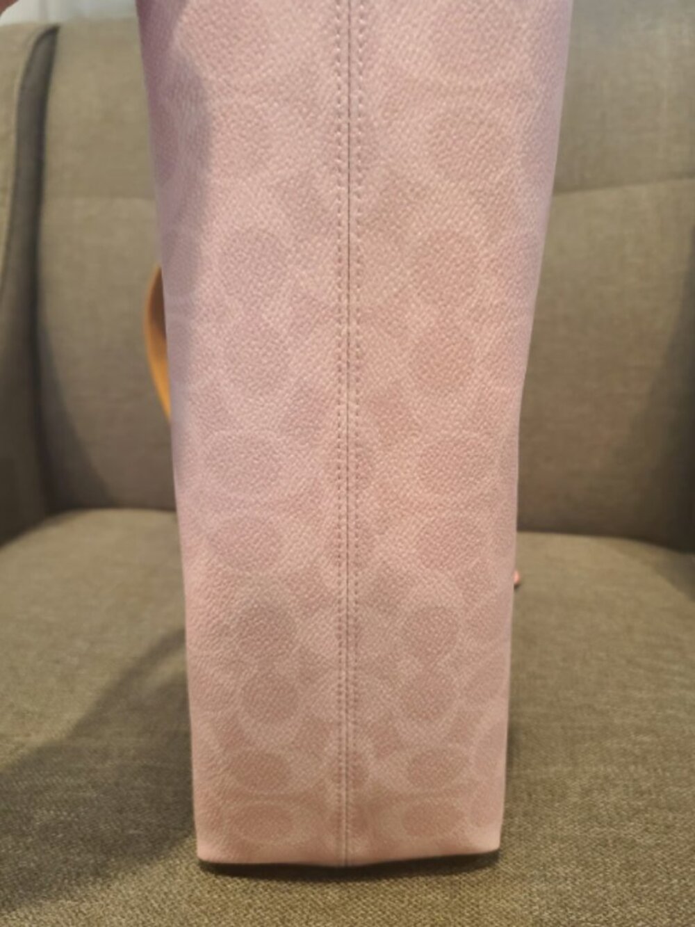 Coach CEL12 Pink Shoulder Bag Signature Canvas Handbag Floral Detail - Picture 3 of 8